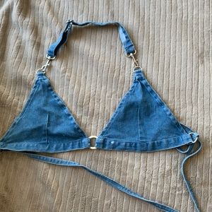 Denim Bra Crop Top